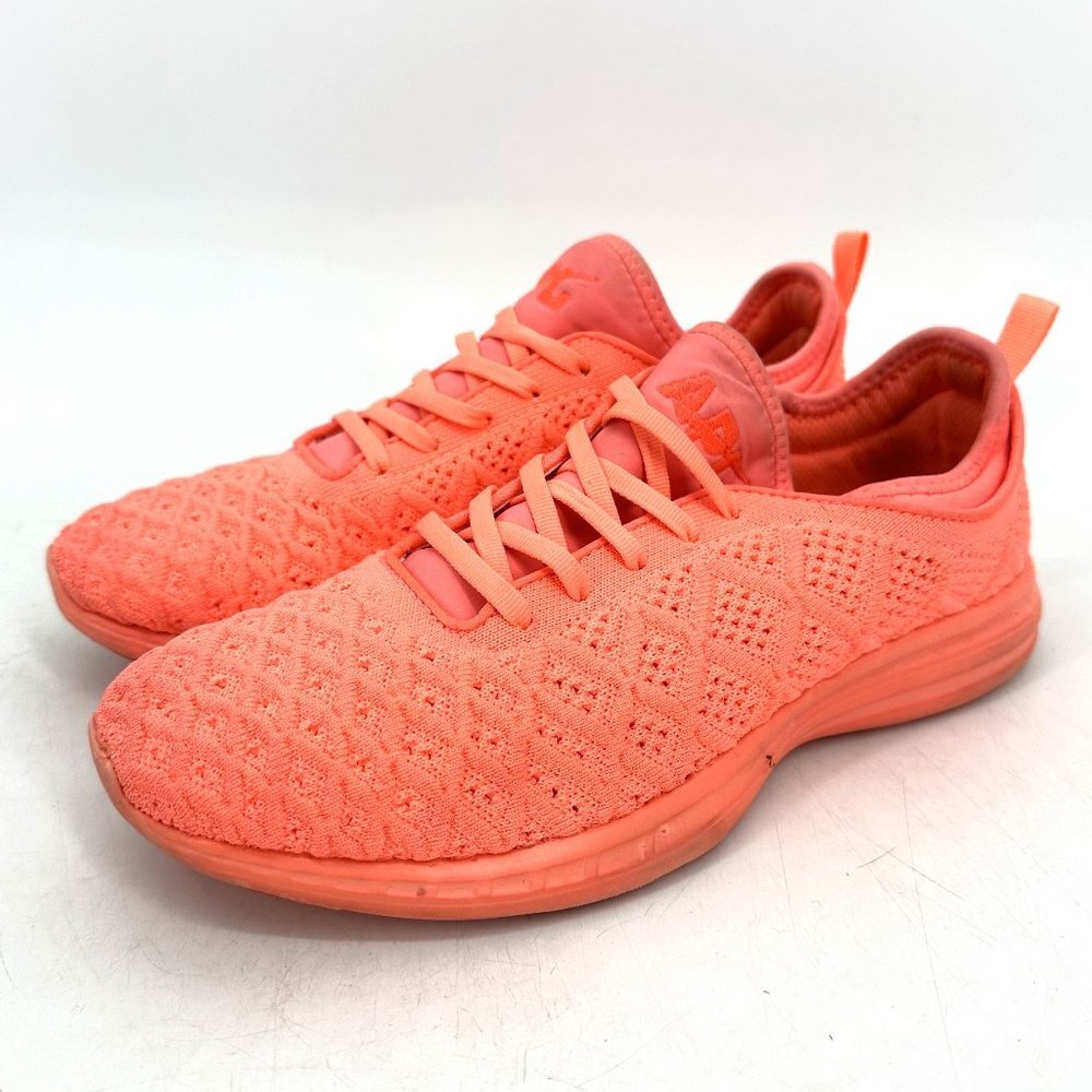 APL‎ Techloom Phantom Knit Sneakers Neon Coral Pink Size 10.5